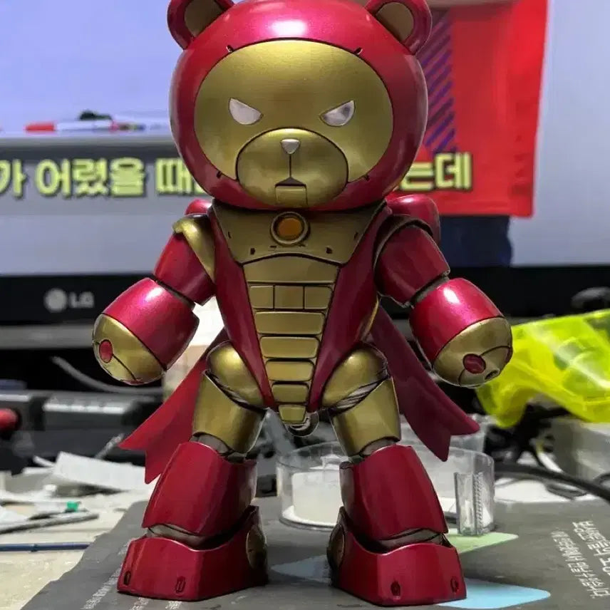 [BUNJANG] HG BF Bearguy Ironman Metallic Painted Custom Build / hgbf 베앗가이 아이언맨 메탈릭도색