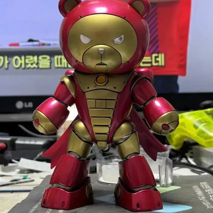 [BUNJANG] HG BF Bearguy Ironman Metallic Painted Custom Build / hgbf 베앗가이 아이언맨 메탈릭도색
