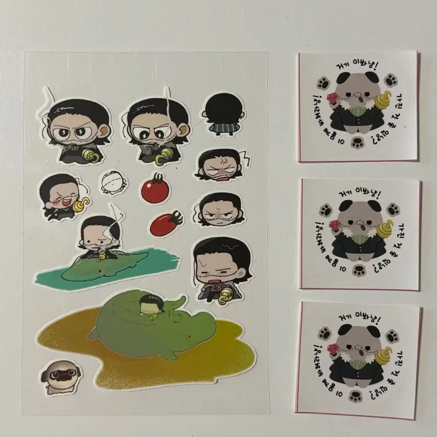 [BUNJANG] One Piece Crocodile Unofficial Stickers / 원피스 크로커다일 비공굿 스티커