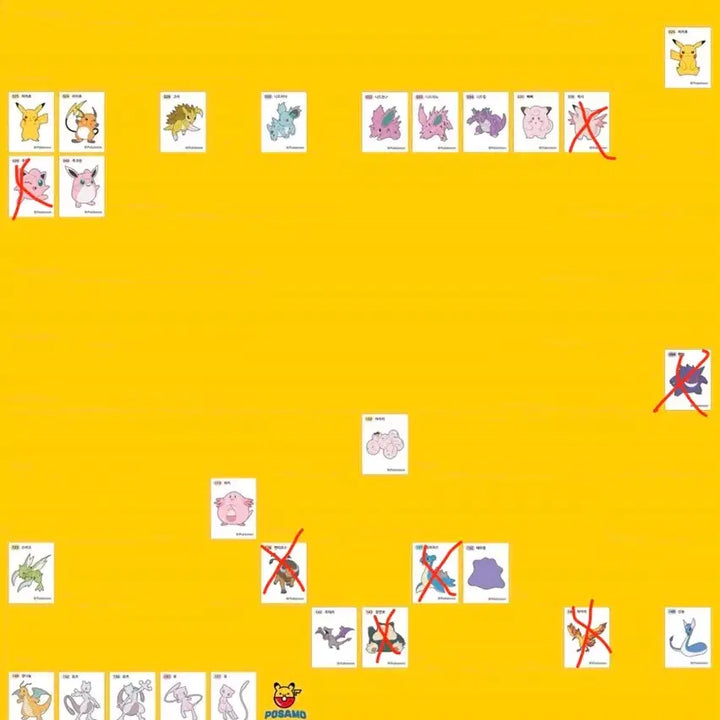 [BUNJANG] Pokémon 1st Generation Stickers / 포켓몬스터 띠부씰 1세대