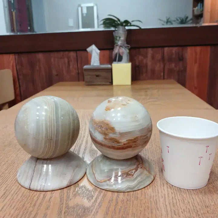 [BUNJANG] Jade Ornament Set with Stand / 옥장식품 옥돌(받침대포함)