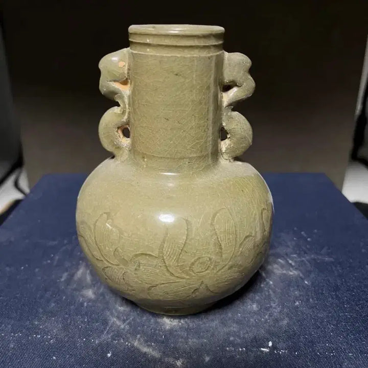 [BUNJANG] Song Dynasty Yue Ware Celadon Vase / 진품 송나라시대  월요과 도자기(운송시간13일)