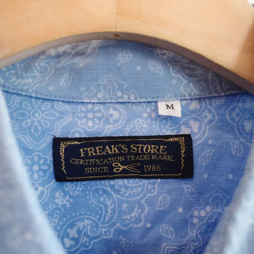 [BUNJANG] FREAKS STORE Paisley Pattern Linen Blend Shirt / FREAKS STORE 프릭스 스토어 페이즐리패턴 린넨 셔츠