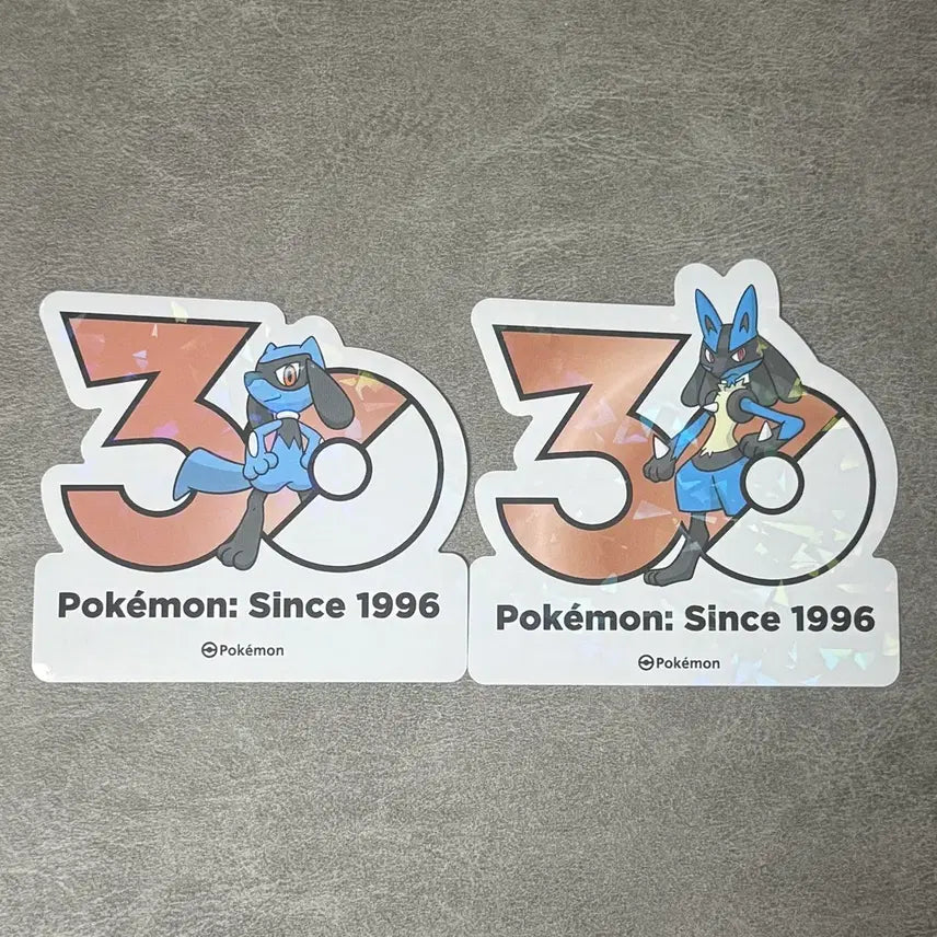 [BUNJANG] Pokemon 30th Anniversary Sticker / 포켓몬30주년 기념 로고스티커 루카리오 리오르 뮤 판매