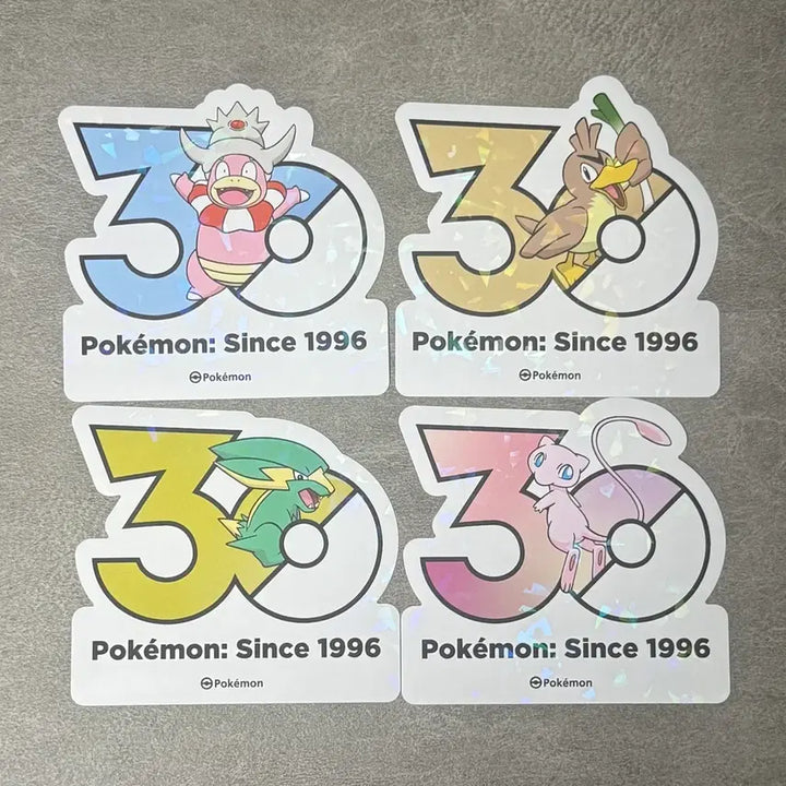 [BUNJANG] Pokemon 30th Anniversary Sticker / 포켓몬30주년 기념 로고스티커 루카리오 리오르 뮤 판매