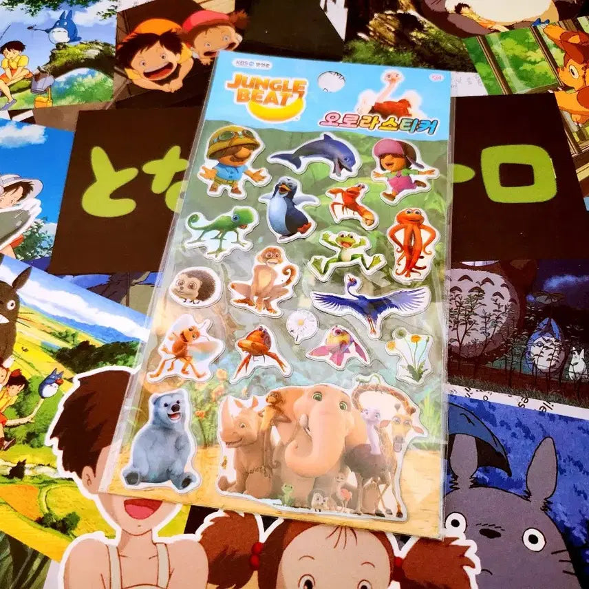 [BUNJANG] Jungle Beat Aurora Sticker 3 Type Set Bundle / 정글비트 오로라 스티커 3종 세트 일괄
