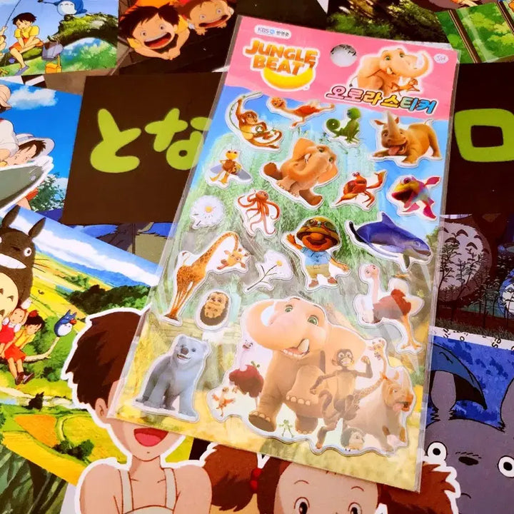 [BUNJANG] Jungle Beat Aurora Sticker 3 Type Set Bundle / 정글비트 오로라 스티커 3종 세트 일괄