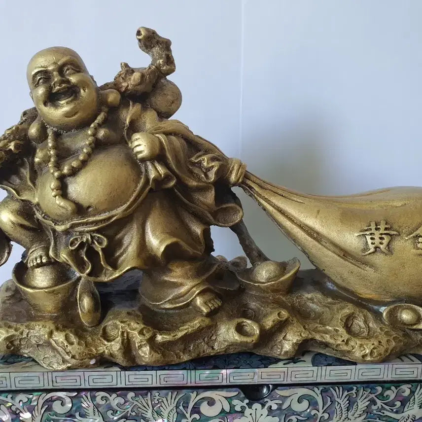 [BUNJANG] Brass Fortune Bag Statue / 재물이 들어오는 황동 복주머니