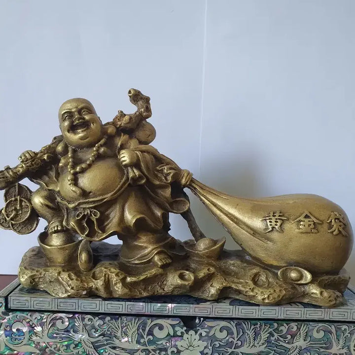 [BUNJANG] Brass Fortune Bag Statue / 재물이 들어오는 황동 복주머니
