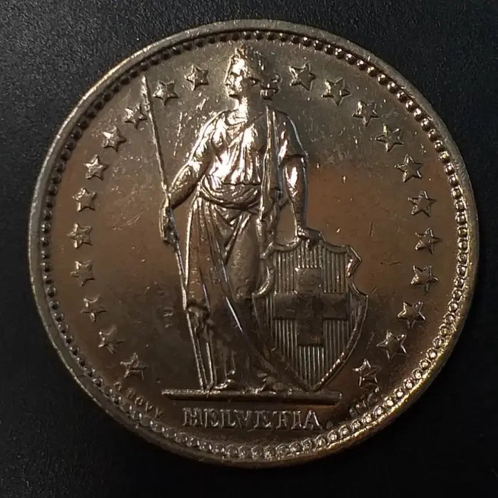 [BUNJANG] 1969 Swiss 2 Franc Coin / 1969년 스위스 2프랑 동전 w1172