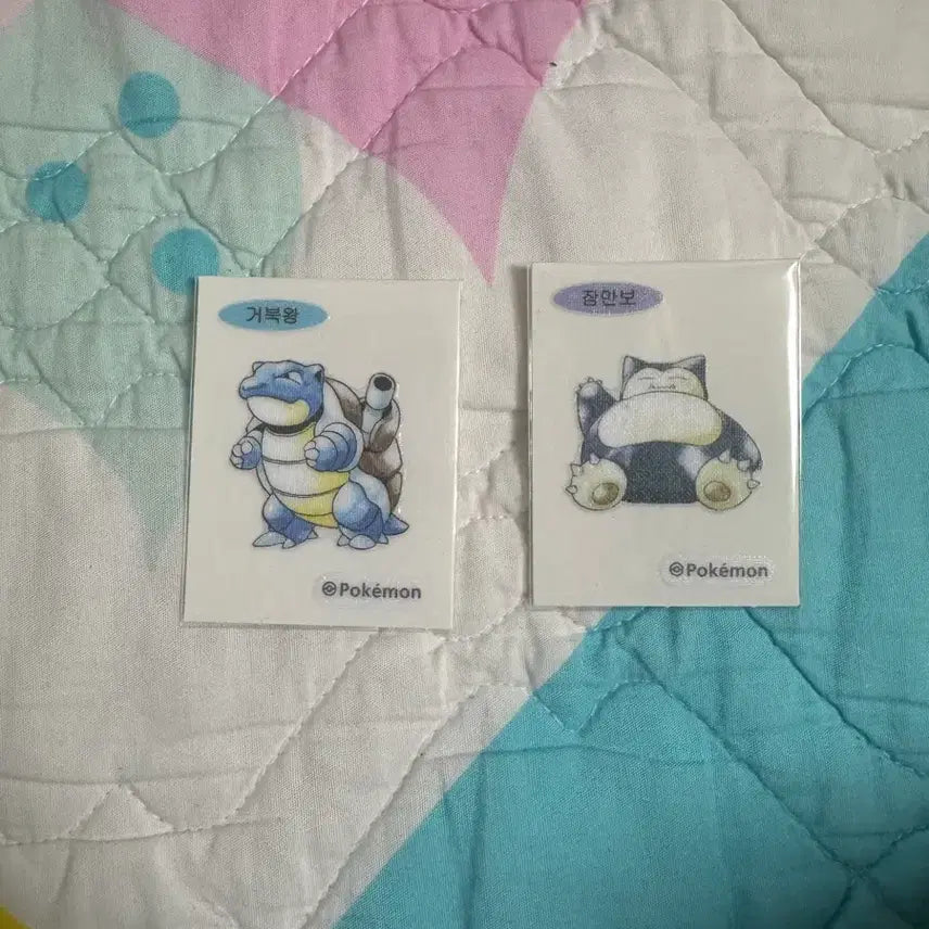 [BUNJANG] Pokemon 30th Anniversary Artwork Stickers - Blastoise, Snorlax / 포켓몬스터 30주년 아크워크 띠부씰 거북왕, 잠만보