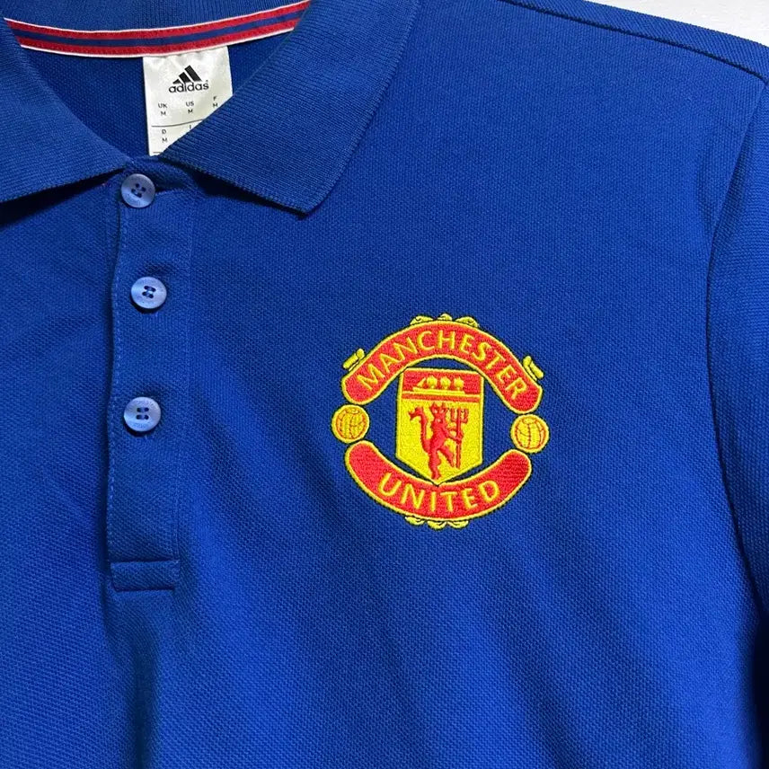 [BUNJANG] Adidas Manchester United Polo T-Shirt Blue / 아디다스 맨유 폴로 반팔 티셔츠 블루