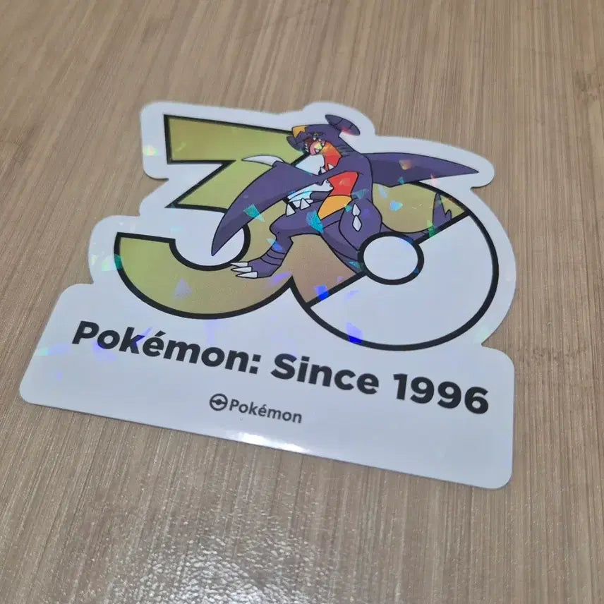 [BUNJANG] Pokemon 30th Anniversary Garchomp Logo Sticker / 포켓몬 30주년 로고 스티커 30주년 스티커 한카리아스