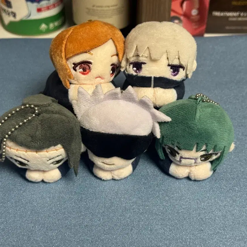 [BUNJANG] Jujutsu Kaisen Hug Character Plush Keychain Set / 주술회전 허그캬라 고죠 게토 이누마키 마키 노바라