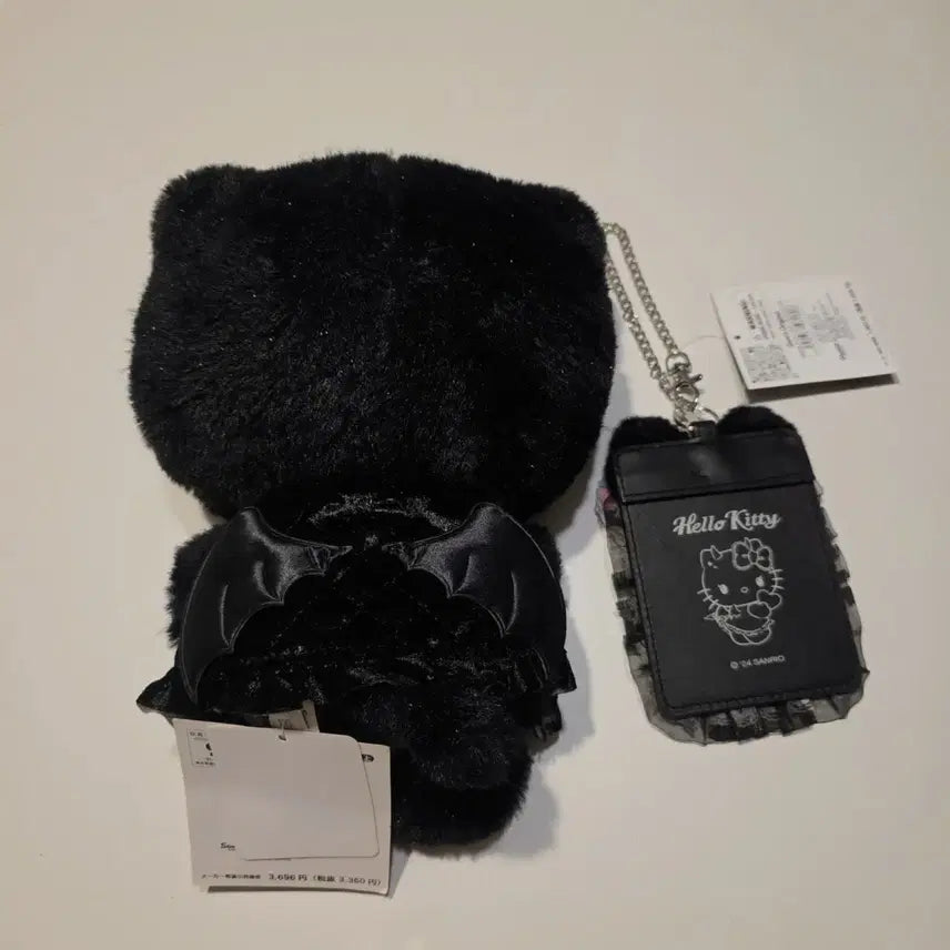 [BUNJANG] Sanrio Hello Kitty Devil Kitty Plush + Devil Photocard Holder Keychain Set / 일본정품)헬로키티 악마키티 누이 인형+악마 포카홀더 키링 세트
