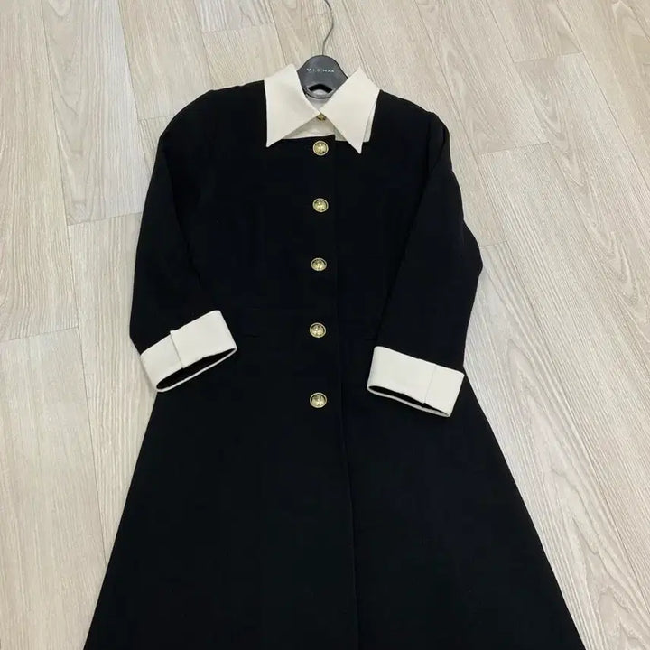 [SOLD OUT] 고급오피스룩 제이마인 블랙&amp;화이트원피스(모임룩하객룩출근룩데이트룩)