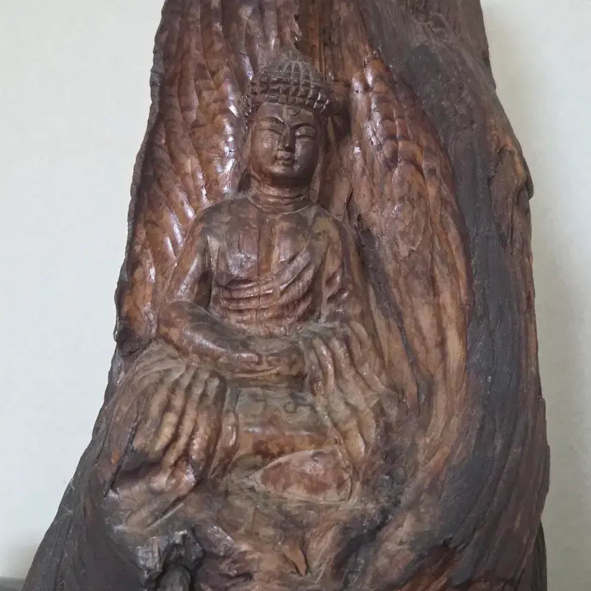 [BUNJANG] Pine Knot Root Buddha Statue / 소나무 관솔 불상 부처님