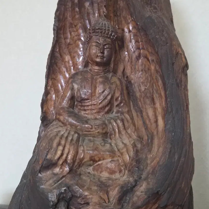 [BUNJANG] Pine Knot Root Buddha Statue / 소나무 관솔 불상 부처님