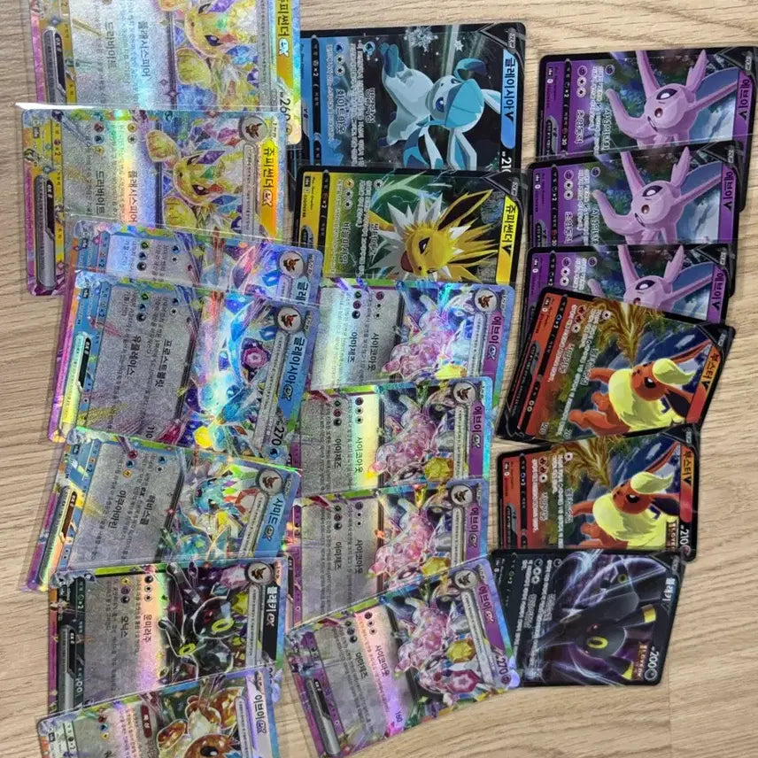 [BUNJANG] Eeveelutions Set Pokemon Trading Cards / 포켓몬카드 이브이즈 모음