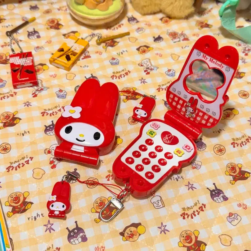 [BUNJANG] My Melody Folder Phone Charm / 마이멜로디 폴더폰 키링