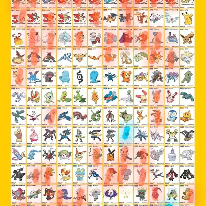 [BUNJANG] 30th Anniversary Pokemon Stickers (Ttisoo) / 30주년 포켓몬 띠부 판매