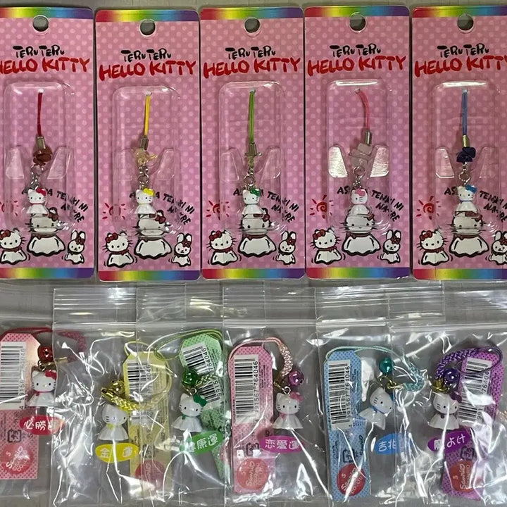 [BUNJANG] 2002 Teru Teru Bozu Kitty Strap Set - 11 Types / 2002 테루테루보즈 키티스트랩 11종 일괄 고전키티 행운키티