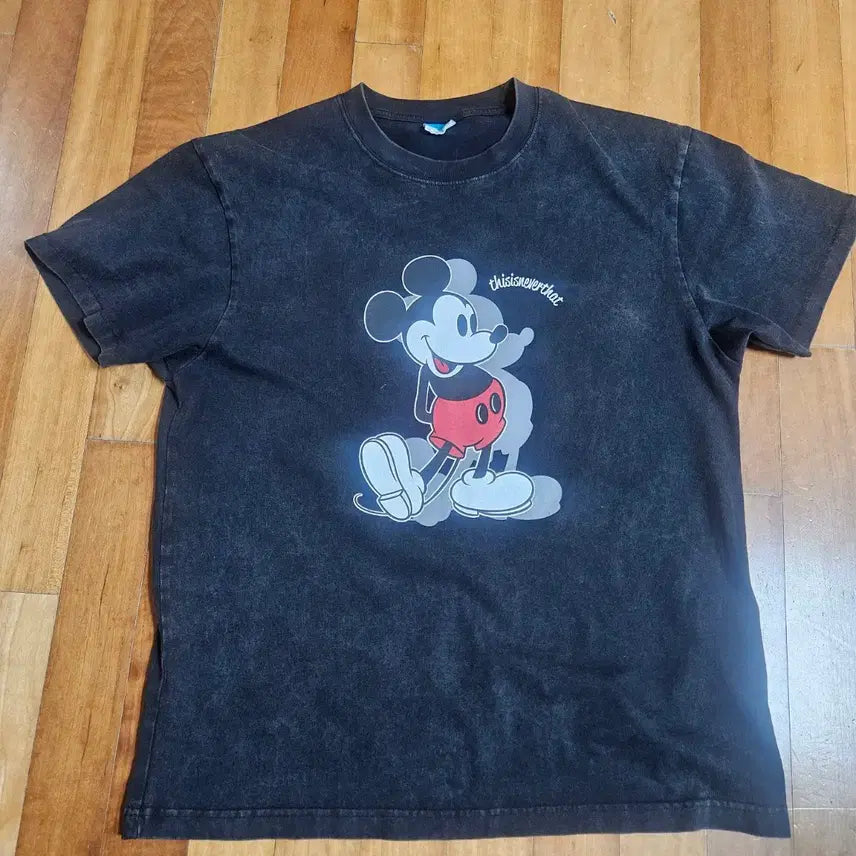 [BUNJANG] thisisneverthat Mickey Vintage T-Shirt Black / 디스이즈네버댓 미키 빈티지 티셔츠 블랙