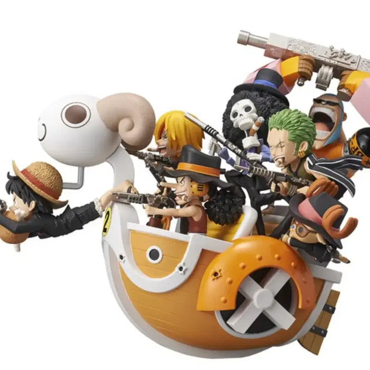 [BUNJANG] One Piece World Collectable Merry Go Attack Figure Set / 원피스 월드 콜렉터블 메리호 어택 월콜