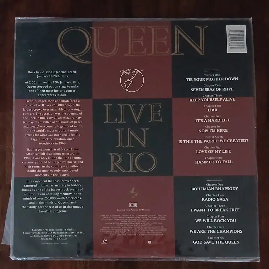 [BUNJANG] Queen Live In Rio Laserdisc / 퀸 Live In Rio 레이저 디스크
