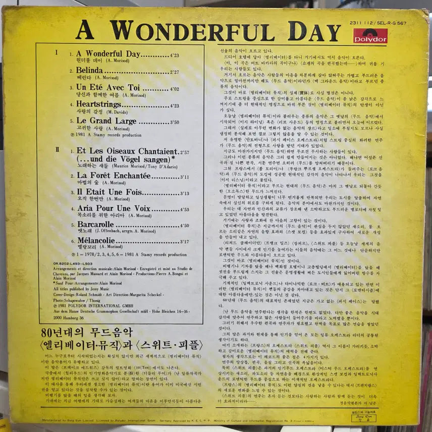 [BUNJANG] SWEET PEOPLE A Wonderful Day 1982 Vinyl Record / SWEET PEOPLE (A WONDERFUL DAY)