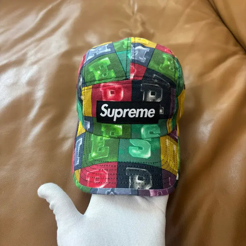 [BUNJANG] Supreme Box Logo Multicolor Block Camp Cap Hat / 슈프림 캠프캡 모자 박스로고 멀티 컬러 블록