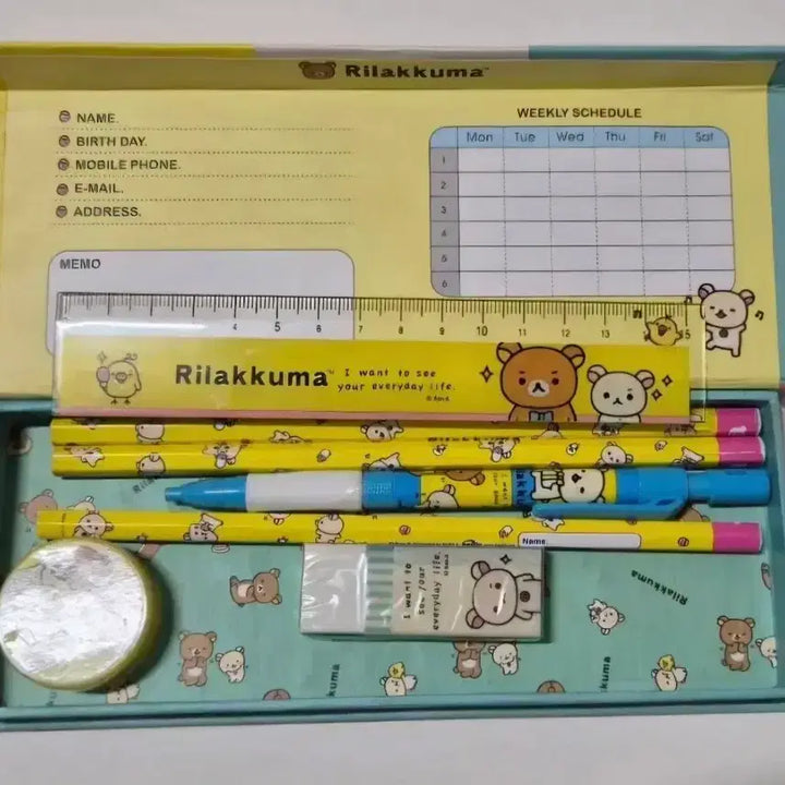 [BUNJANG] Rilakkuma Classic Pencil Case Set / 고전 리락쿠마 필통 세트