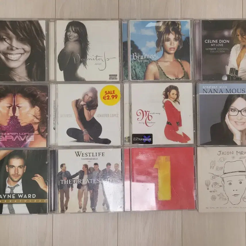 [BUNJANG] Various Pop &amp; R&amp;B CDs Bundle Set (Janet Jackson, Beyoncé, Celine Dion, Jennifer Lopez, Mariah Carey, Nana Mouskouri, Shayne Ward, Westlife, The Beatles, Jason Mraz) / 팝 가수 CD 모음 (비욘세/제니퍼로페즈 등)