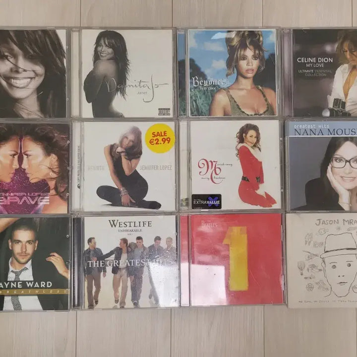 [BUNJANG] Various Pop &amp; R&amp;B CDs Bundle Set (Janet Jackson, Beyoncé, Celine Dion, Jennifer Lopez, Mariah Carey, Nana Mouskouri, Shayne Ward, Westlife, The Beatles, Jason Mraz) / 팝 가수 CD 모음 (비욘세/제니퍼로페즈 등)
