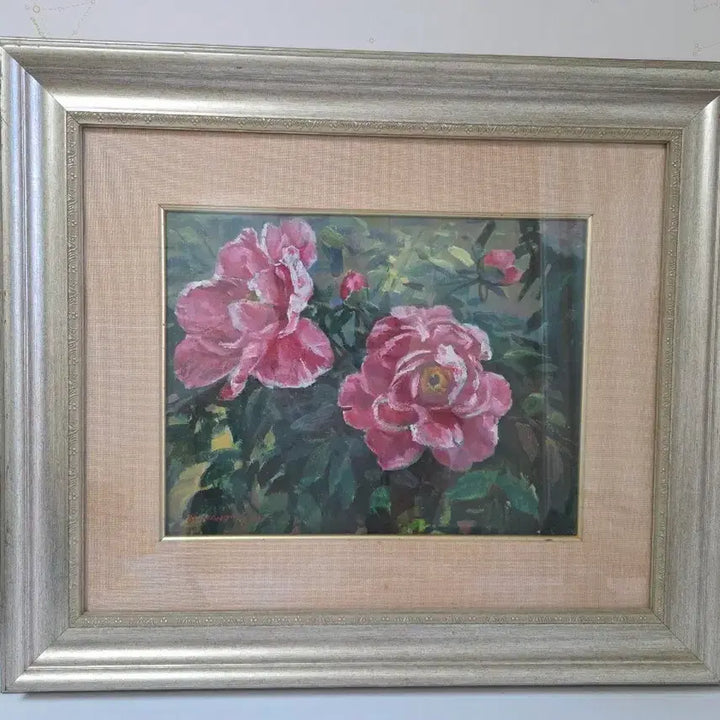 [BUNJANG] Oil Painting Rose Artwork with Frame / 유화 장미 그림 액자