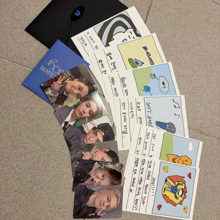 [BUNJANG] BOYNEXTDOOR Sound Check Studio Postcard Bundle Set / 보넥도 똑똑똑 음중 사녹 공방 포카 엽서 역조공 일괄