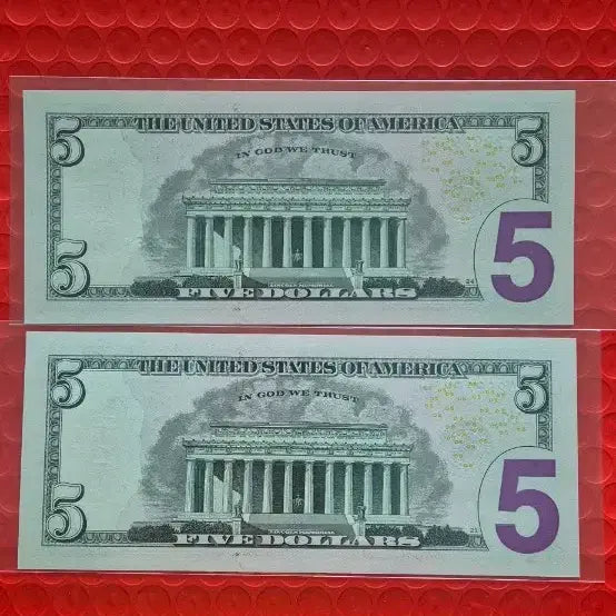 [BUNJANG] 5 Dollar Star Note Replacement Set - Consecutive Uncirculated Pair / 5달러 스타노트 (보충권)지폐 2장 연번 완전미사용
