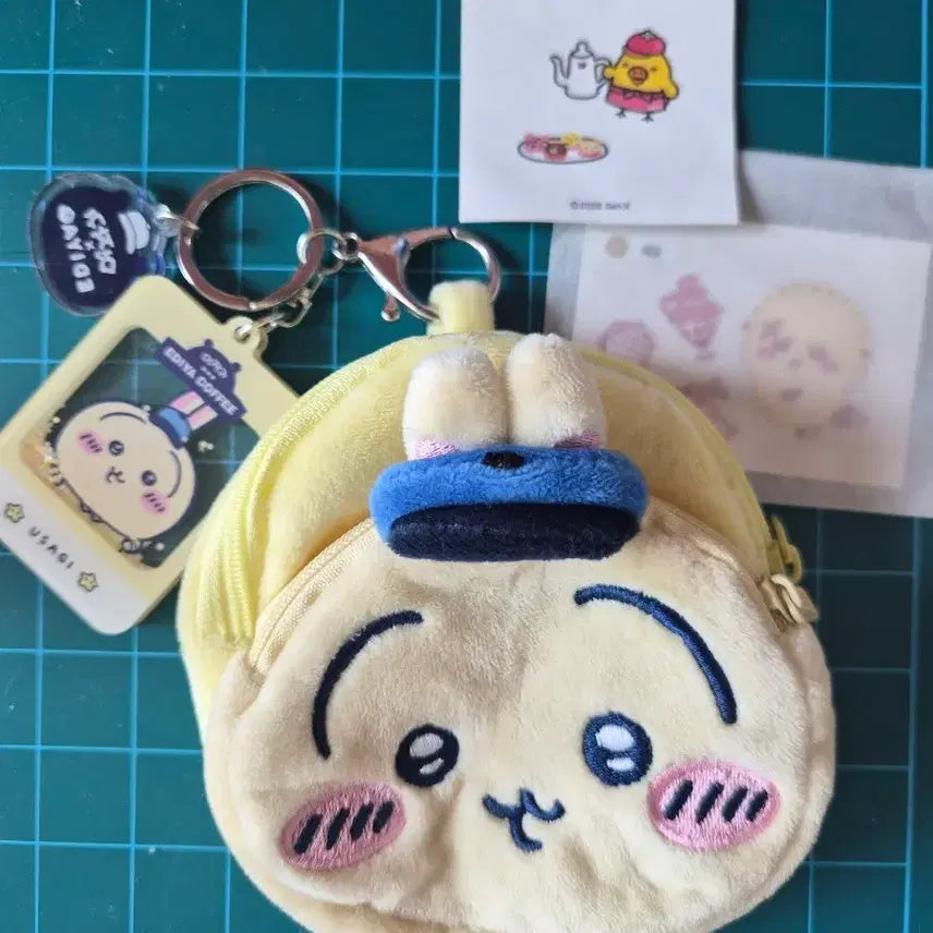 [BUNJANG] Usagi Ediya Collaboration Pouch Keyring / 우사기 이디야 콜라보 파우치 키링