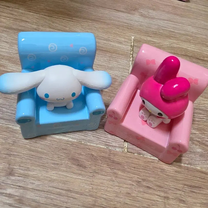 [BUNJANG] Sanrio Cinnamoroll &amp; My Melody Mini Sofa Figure Set / 일주일 반짝 할인) 산리오 시나모롤 마이멜로디 미니 소파 피규어