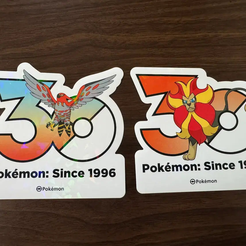 [BUNJANG] Pokemon 30th Anniversary Stickers - Fire Pokémon / 포켓몬 30주년 스티커 파이어로 화염레오