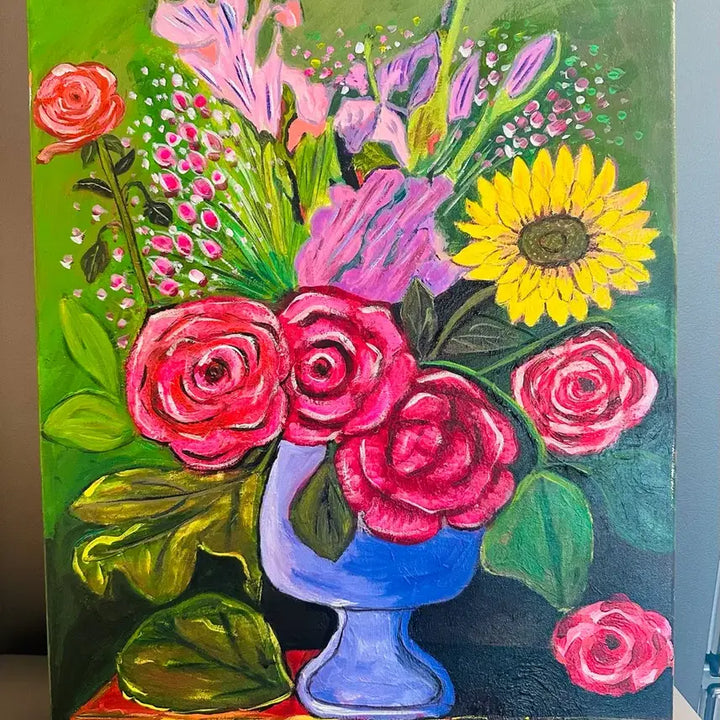 [BUNJANG] Floral Arrangement on Canvas (No. 10) / 꽃병의꽃들(캔버스)
