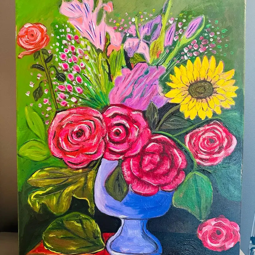 [BUNJANG] Floral Arrangement on Canvas (No. 10) / 꽃병의꽃들(캔버스)
