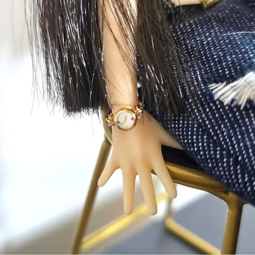 [BUNJANG] Gold Wristwatch for Obitsu 22 Doll / [골드] 리카, 오비츠22용 손목시계