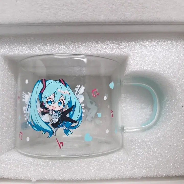 [BUNJANG] Hatsune Miku 16th Anniversary Lottery C Prize Glass Cup / 하츠네 미쿠 16주년 쿠지 C상 유리컵+피크닉 미쿠 H상 종이컵 세트