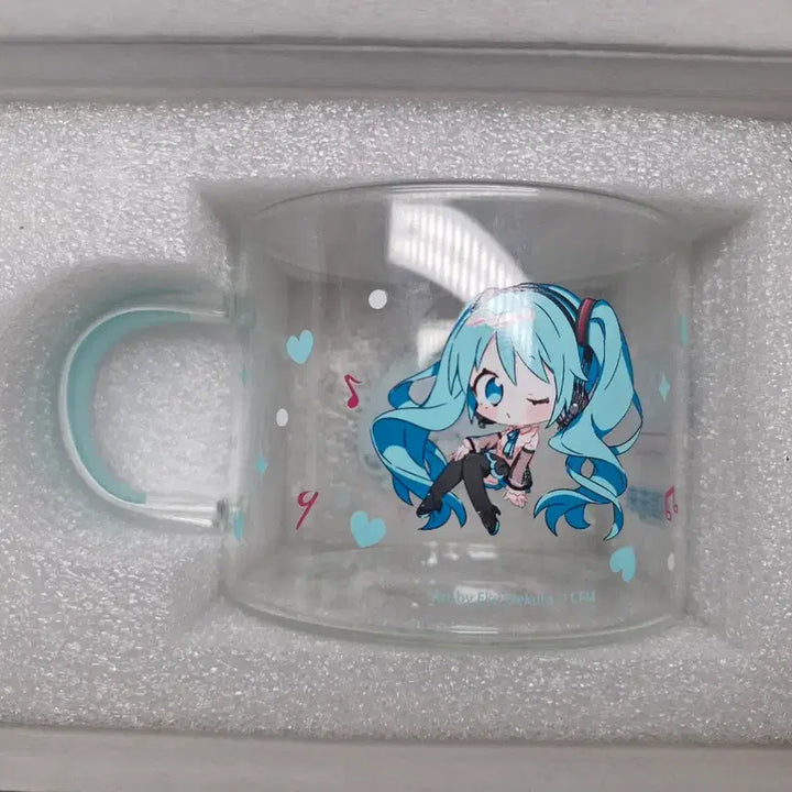 [BUNJANG] Hatsune Miku 16th Anniversary Lottery C Prize Glass Cup / 하츠네 미쿠 16주년 쿠지 C상 유리컵+피크닉 미쿠 H상 종이컵 세트