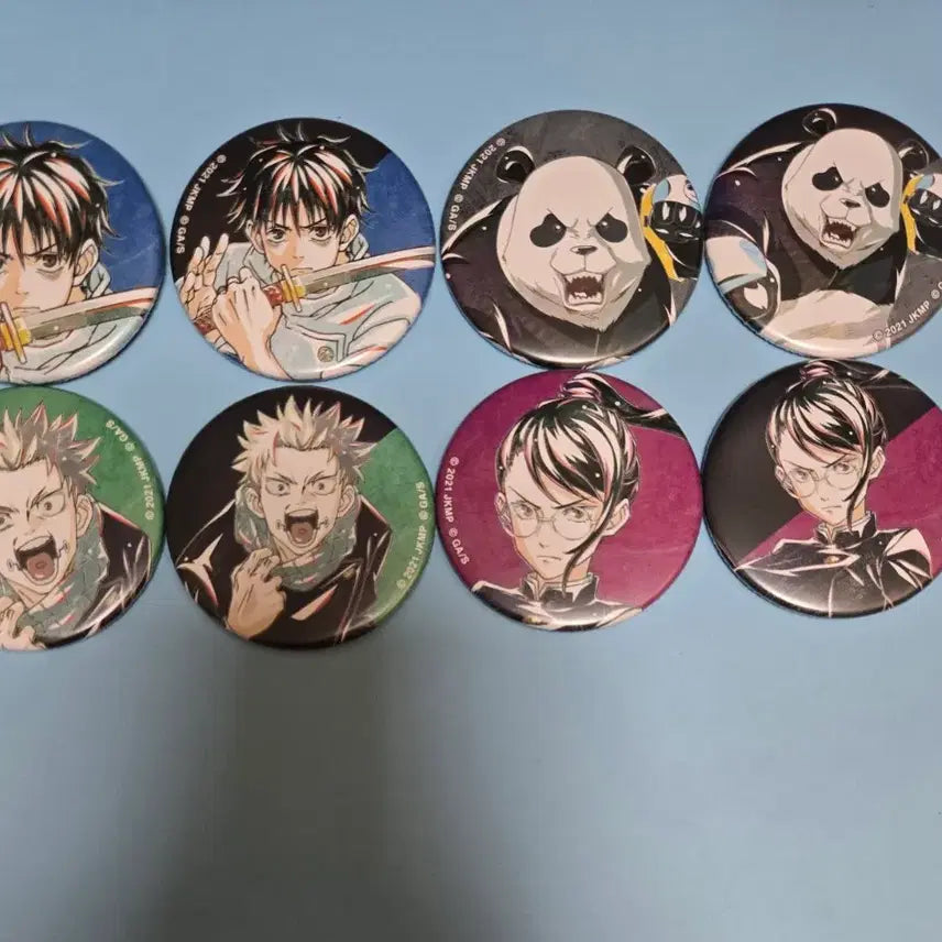 [BUNJANG] Jujutsu Kaisen AniArt Badge Set (8 Types) / 주술회전 애니아트 뱃지 유타 이누마키 마키 판다 8종 세트