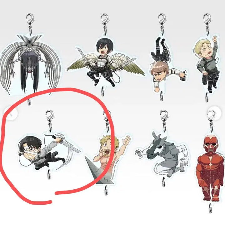 [BUNJANG] Attack on Titan Levi Acrylic Charm / 진격거 F상 아크릴 참 리바이