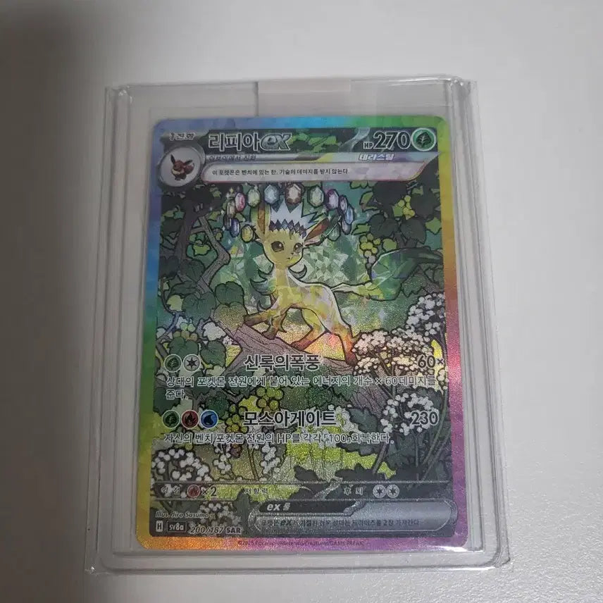 [BUNJANG] Pokemon Leafeon EX SAR Card / 포켓몬 리피아 EX sar 카드