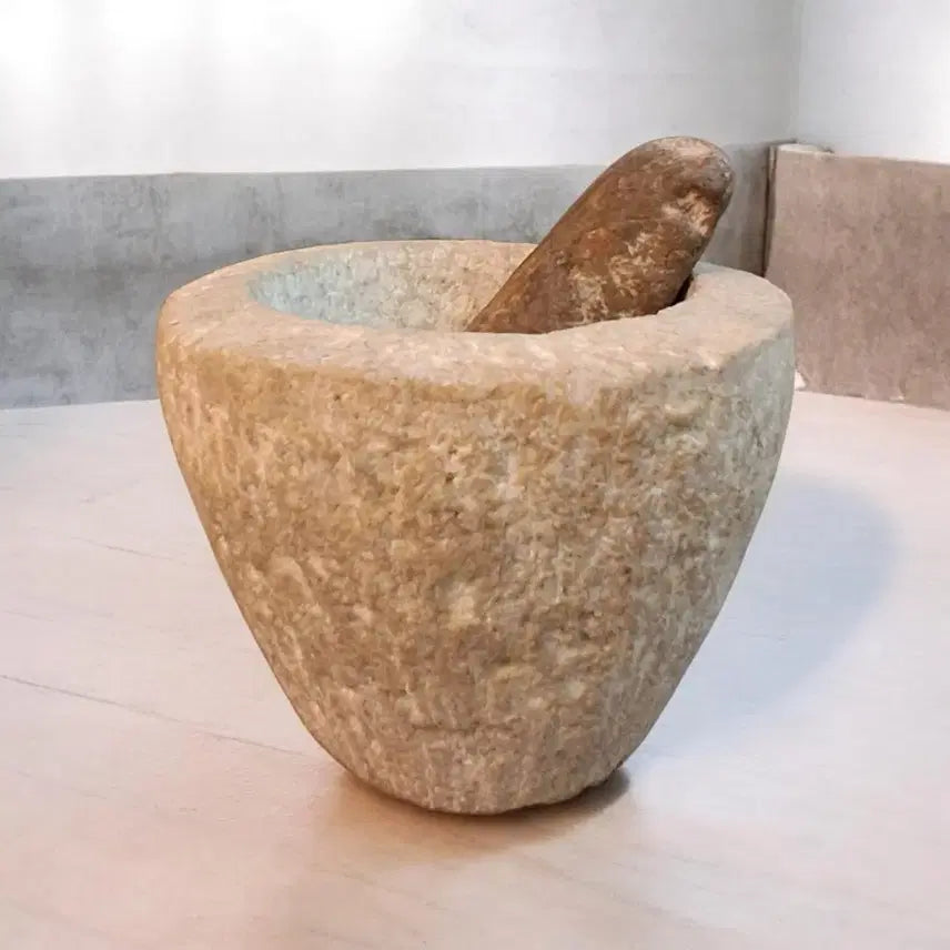 [BUNJANG] Traditional Stone Mortar and Pestle Set / 약절구 세트돌절구