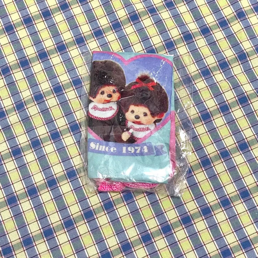 [BUNJANG] Monchhichi Drawstring Pouch Sky Blue / 몬치치 파우치 가챠 하늘색 긴착 복조리 파우치 미개봉